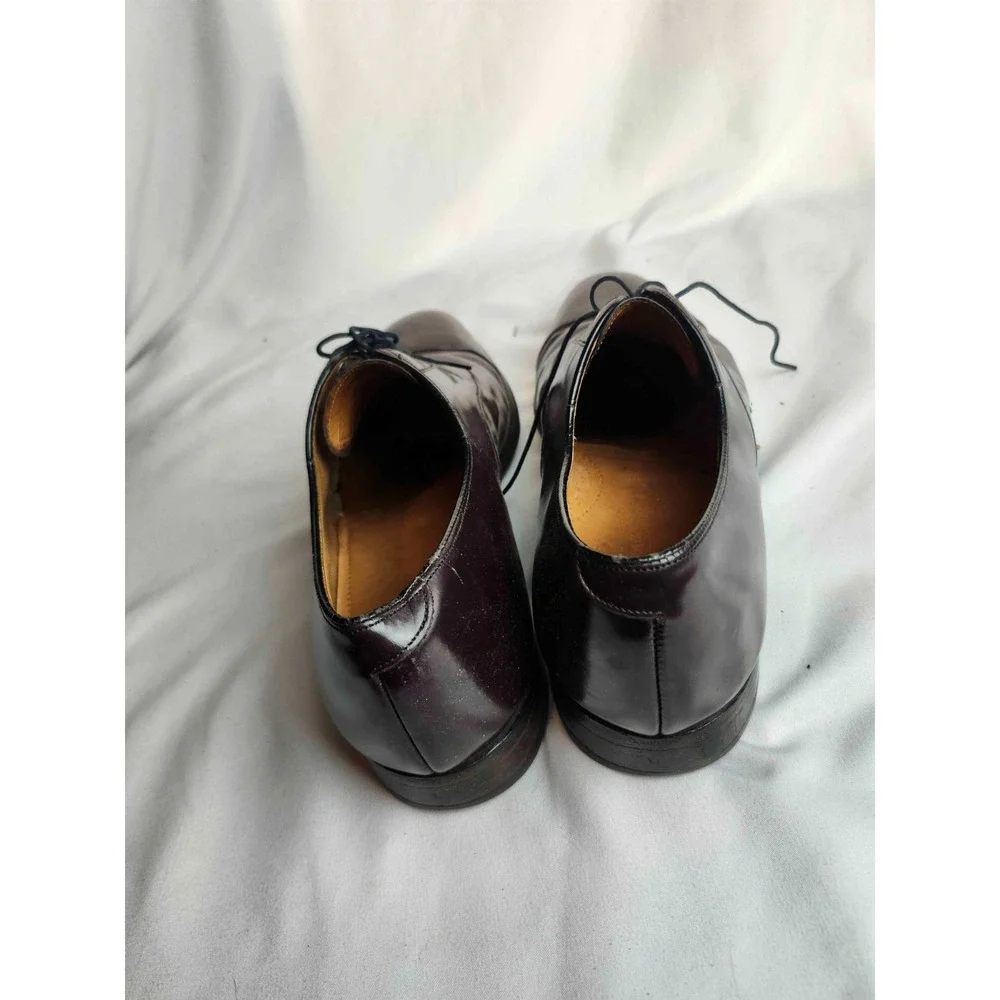 Johnston Murphy Cap Toe Oxfords Dress Shoes Mens 11D Burgundy Leather Business